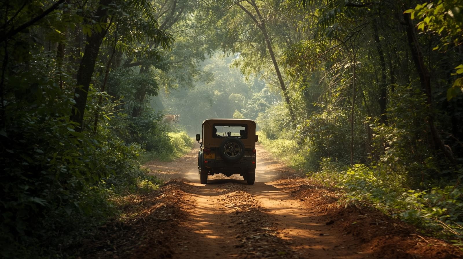 Jeep safari in tiger territory