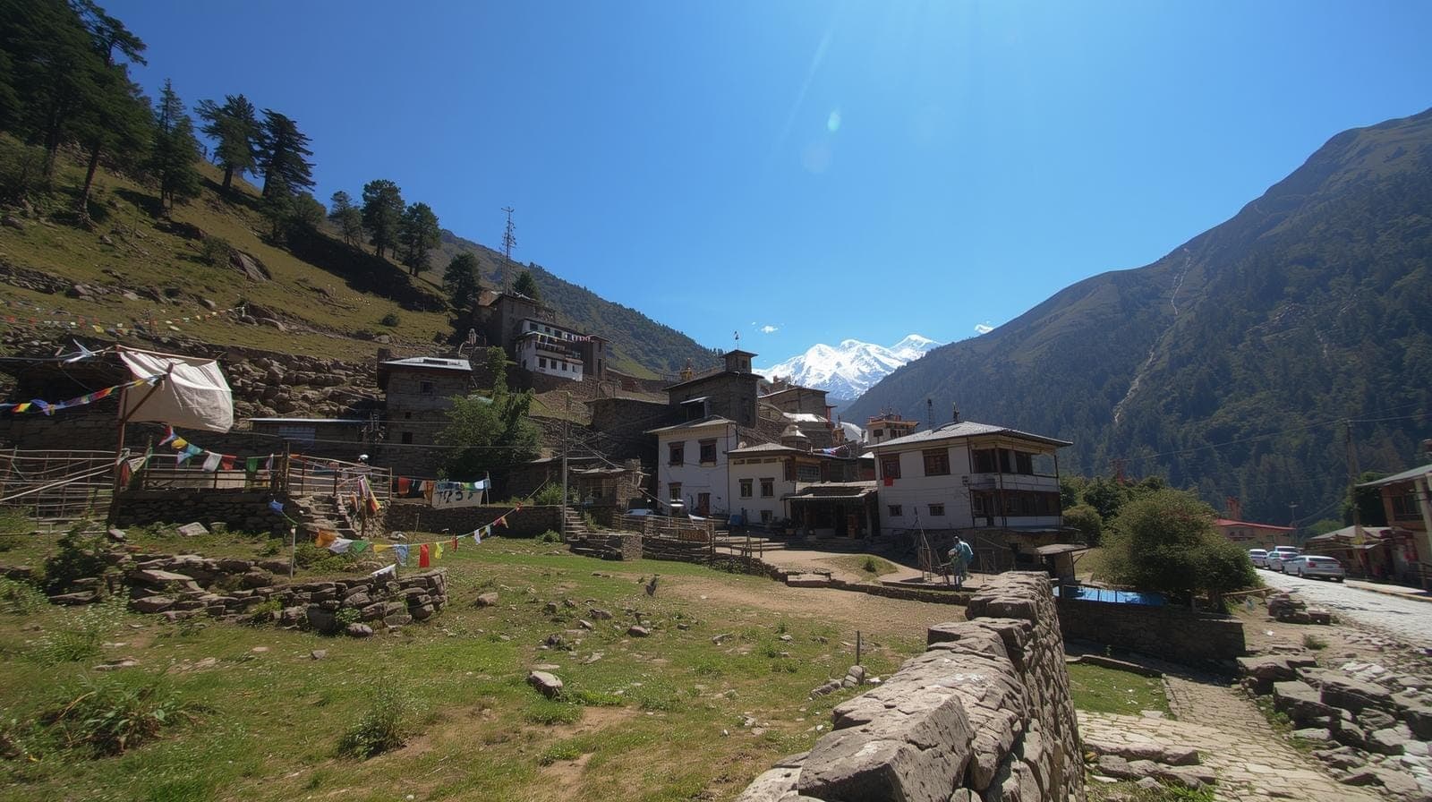 Old Manali, a short local run from the hotel
