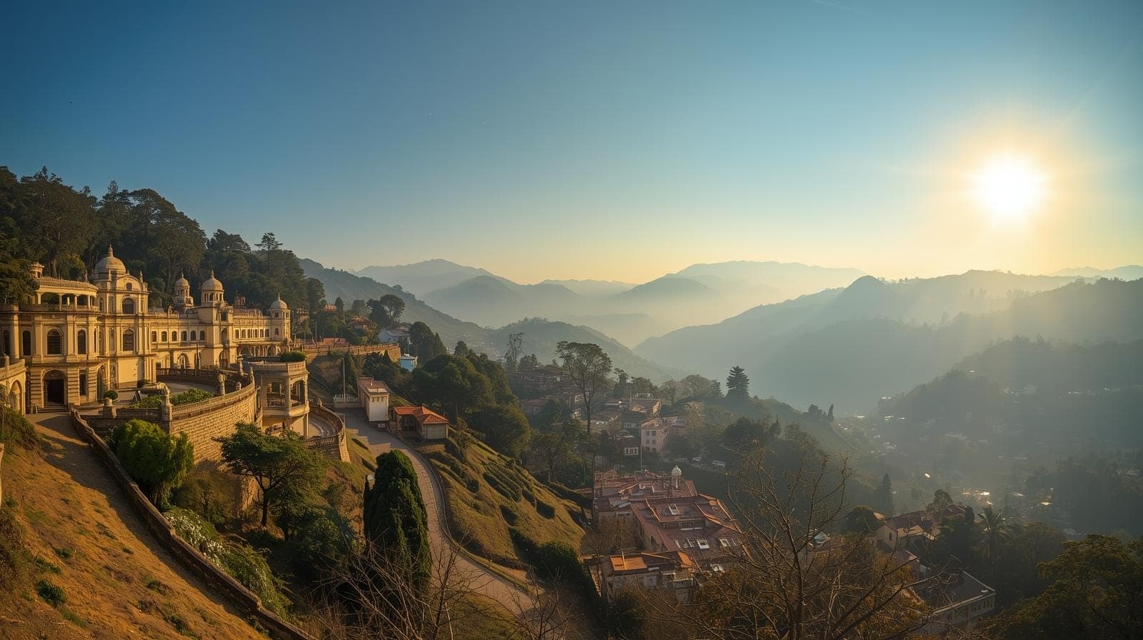 The Ridge at Shimla, which the Kaza road bypasses on its way east