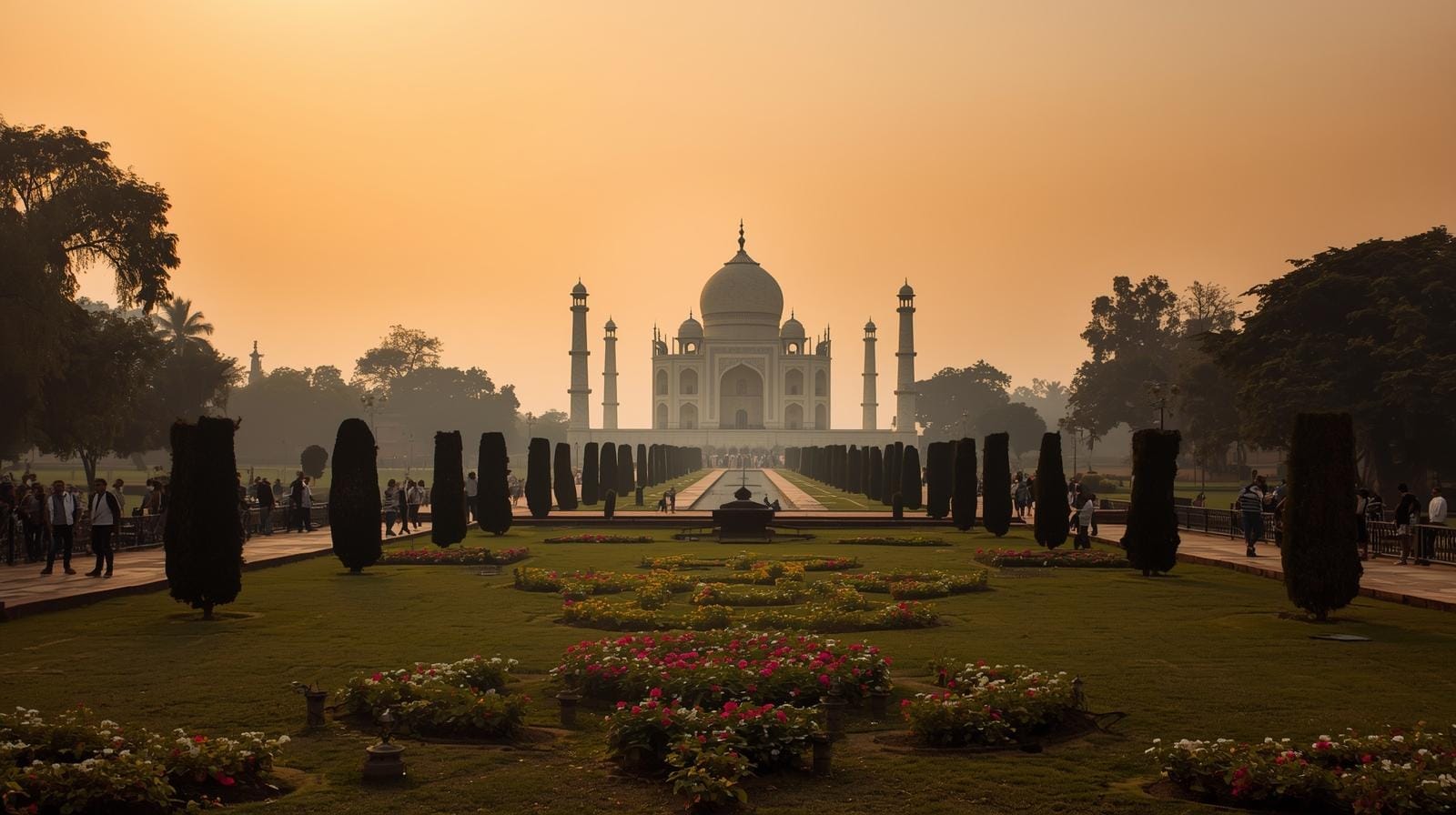 Mehtab Bagh Taj sunset view